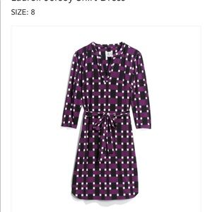 Purple and black, color block dress, size 8, DM collection.